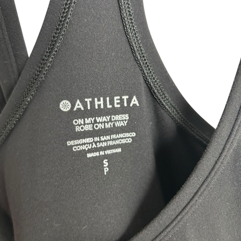 Athleta On My Way Racerback Black Dress Size Small - Picture 7 of 8